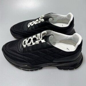 Givenchy Trainer Sneakers in Padded Nylon & Leather Black Me